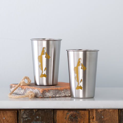 Fish Stainless Steel Pint Tumbler