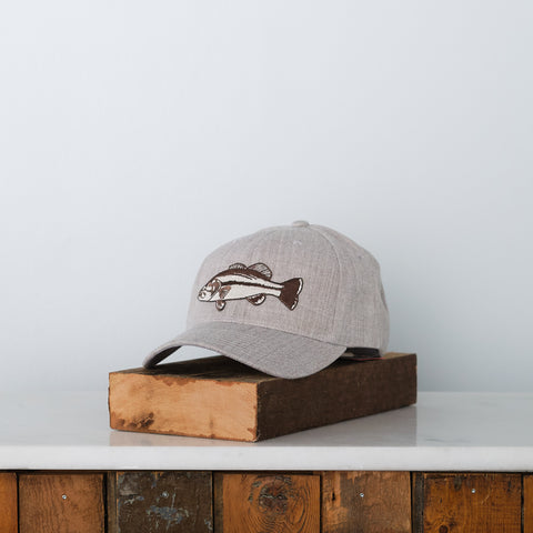 Bass Fish Patch Snap back, Melange Trucker