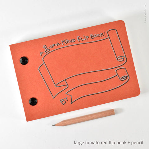 Draw-Your-Own Flip Book + Pencil (#316): Apple Green / Small