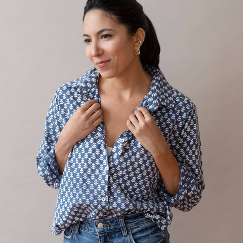 Pali Top- Tula Cloud in Double Gauze Cotton
