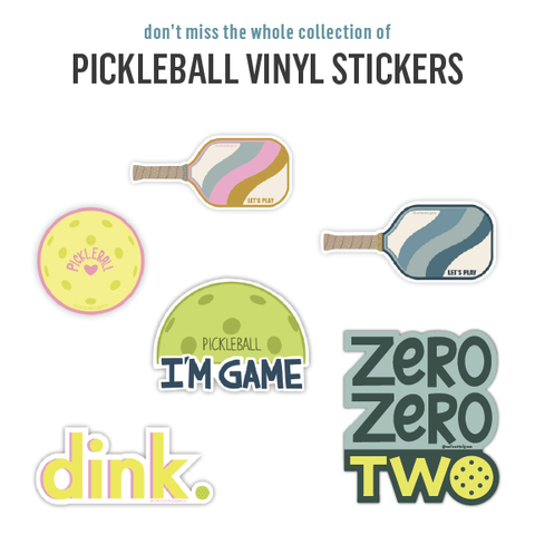 Pickleball Paddle Vinyl Sticker - Pink Pickleball Sticker
