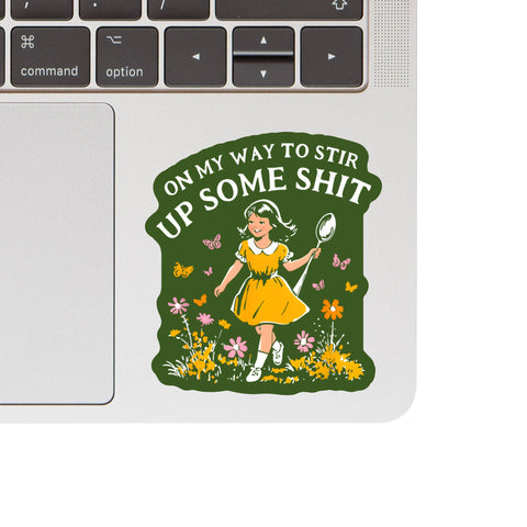 Funny Swear Flower Nature Shit High Quality Vinyl Sticker
