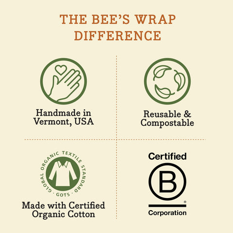 Bee's Wrap - #1 Seller! Assorted 3 Pack - Honeycomb