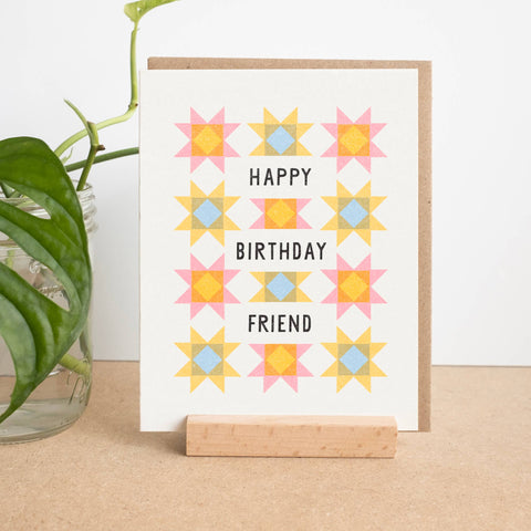 Birthday Friend Quilt Card