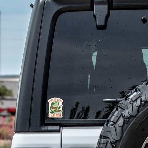 Funny Frog Soup Life Sarcasm High Quality Vinyl Sticker