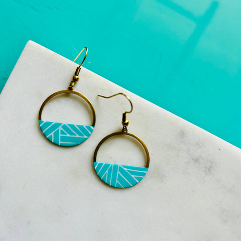 Crescent Hoop Earrings-Assorted Styles