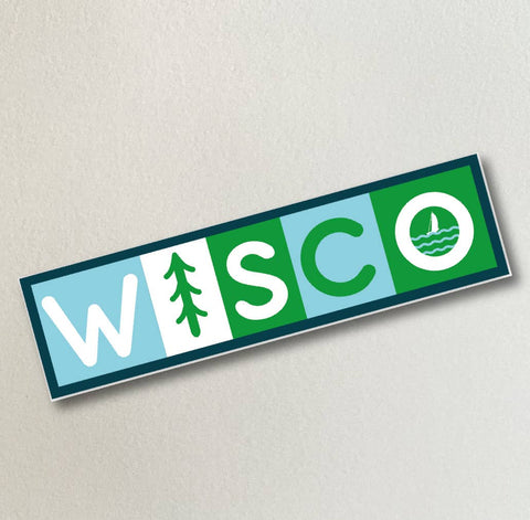 WISCO Blocks Design Vinyl Sticker