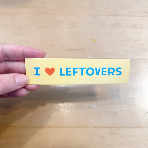 "I HEART LEFTOVERS" Mini Bumper Sticker
