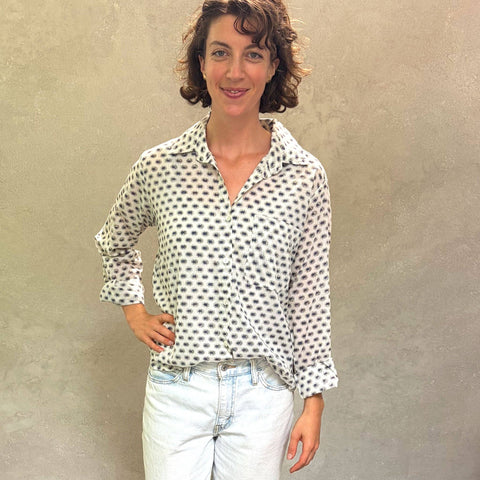 Pali Top- Rosa Snow in Lightweight Cotton