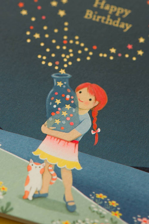 Star Bottle Birthday Greeting Card