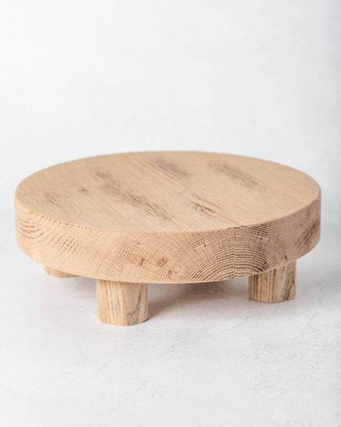 Round Reclaimed Wood Riser Stand | Made In USA: 4"