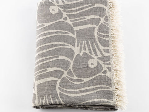 Fish Blanket, 100% Turkish Cotton