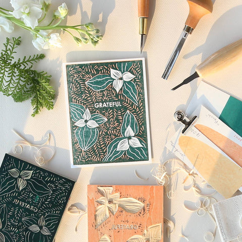 Grateful (Trillium) Gratitude Card