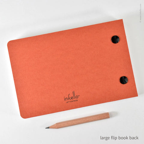 Draw-Your-Own Flip Book + Pencil (#316): Kraft Brown / Small