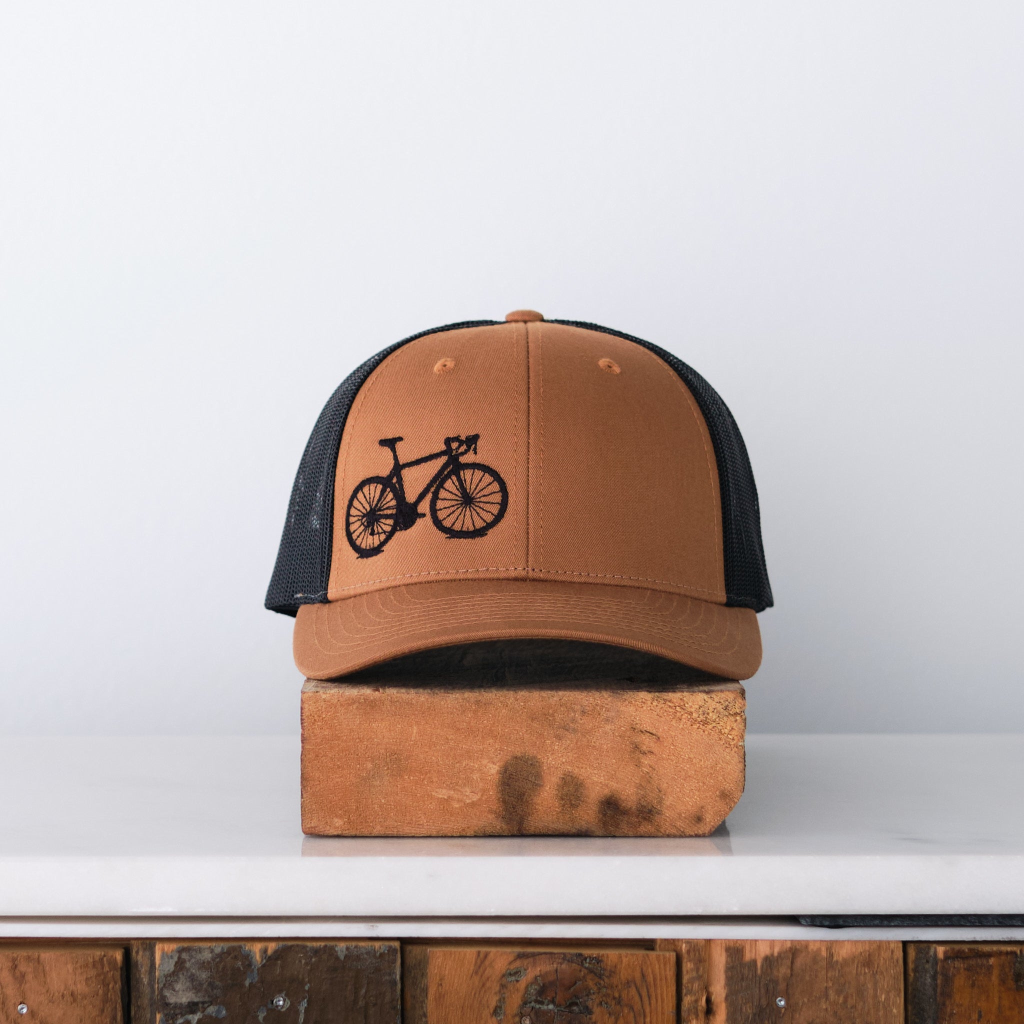 Road Bike Low Profile Trucker Cap, Black Carmel – Vital Industries