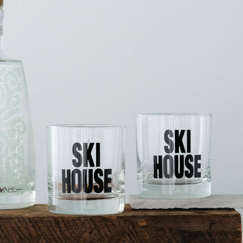 Ski House Rocks Glasses