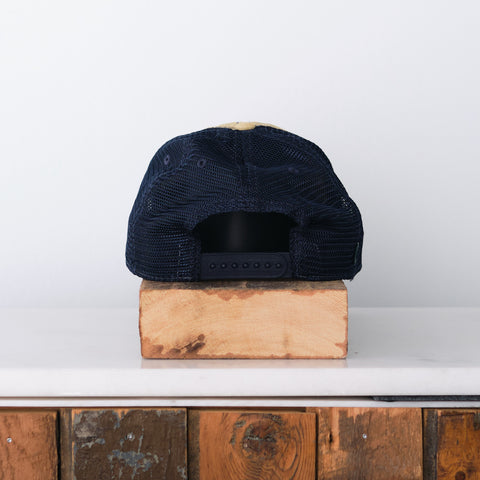 Trout Fish Patch Snap back, Navy Khaki