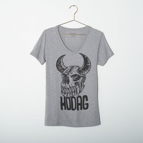 Women's Hodag Skull Tri-Blend V-Neck Tee