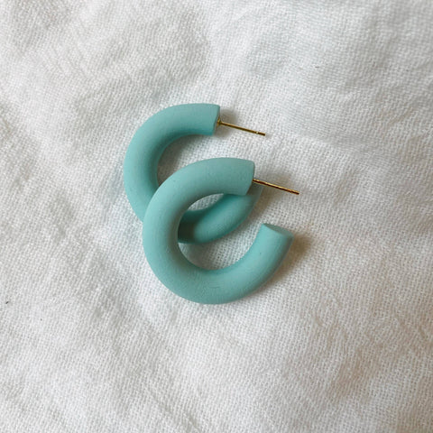 Mini Chunky Hoops | Polymer Clay Earrings