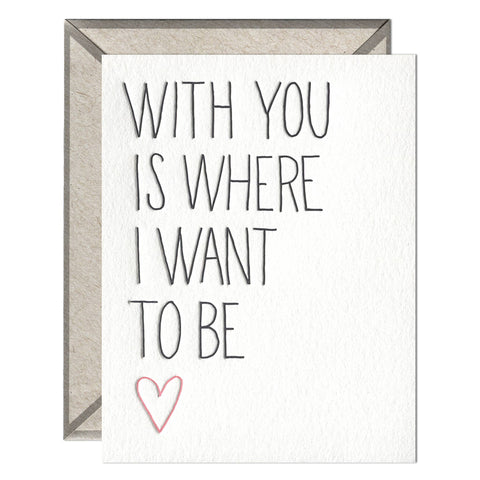 With You - Love + Anniversary card