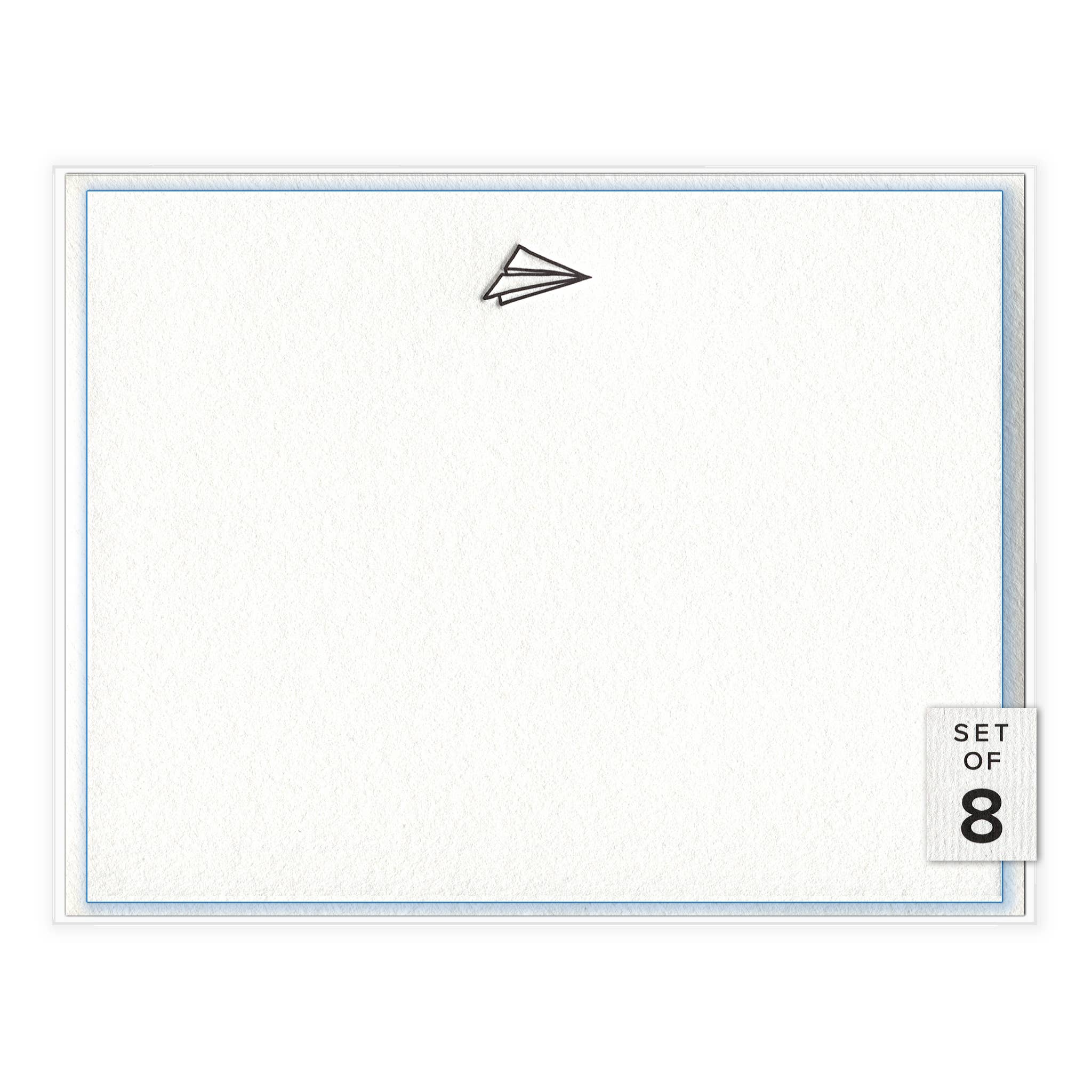 Paper Airplane - social stationery (Boxed Set of Eight)