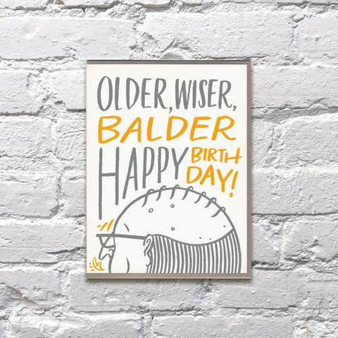 Older Wiser Balder Funny Birthday Card