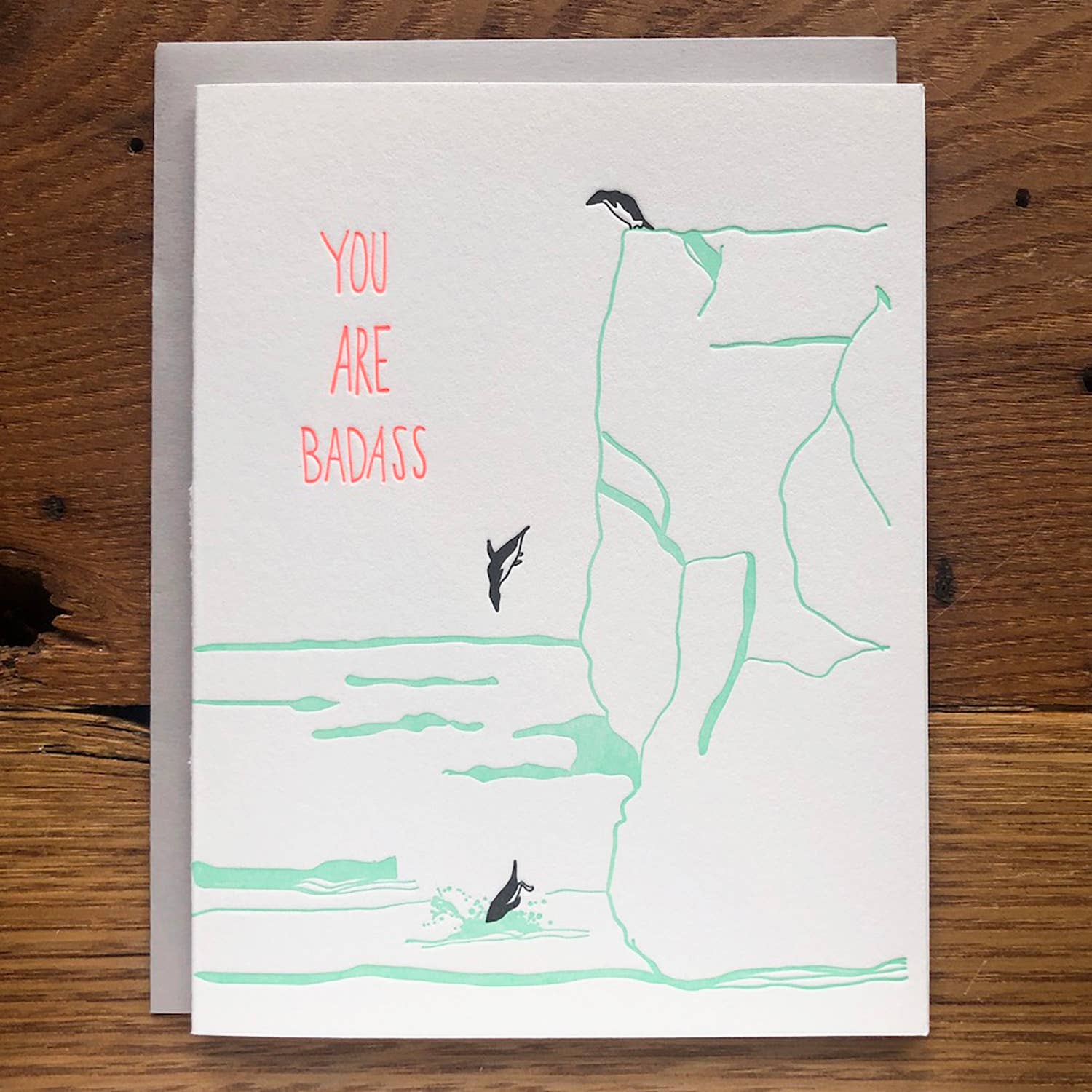 You Are Badass Letterpress Card