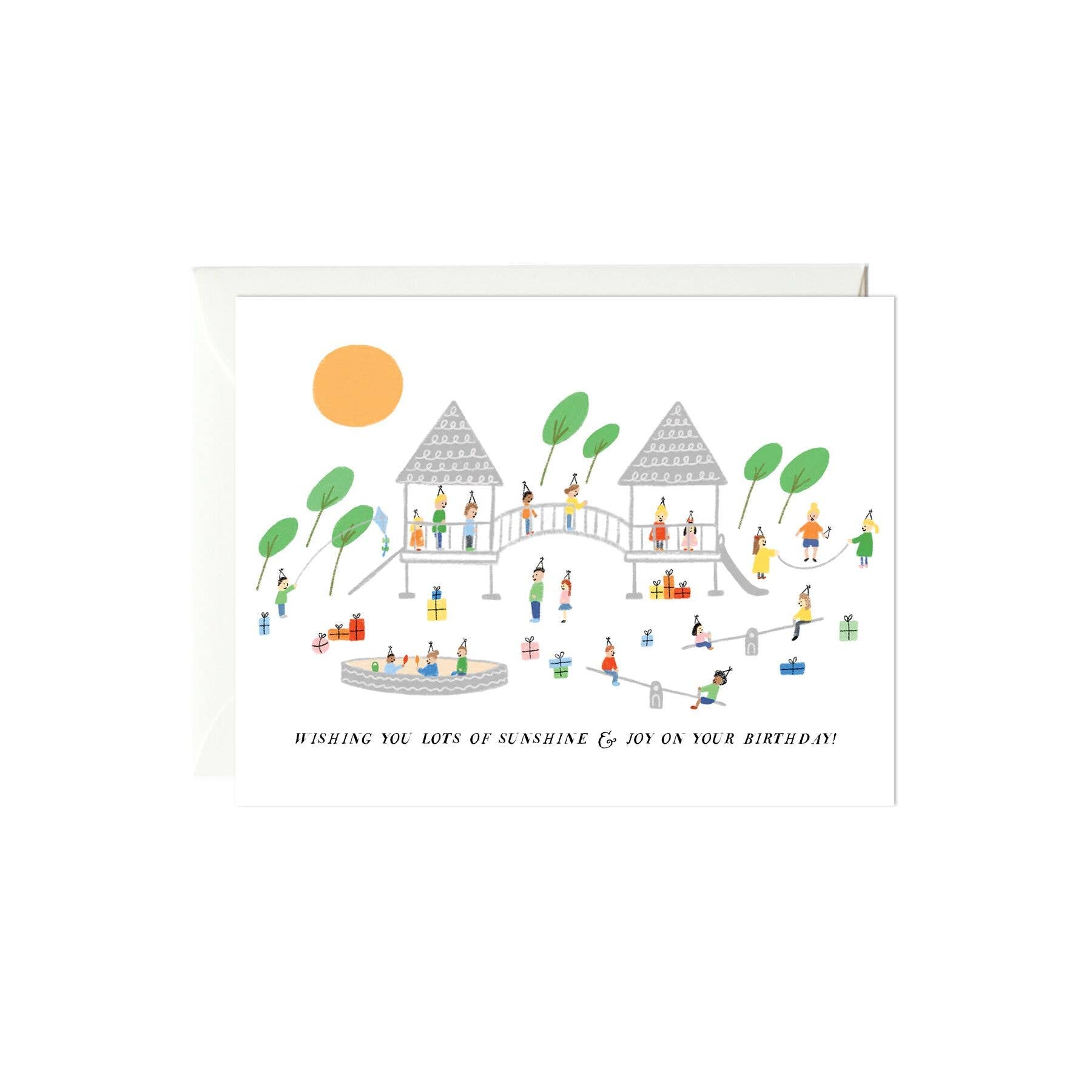 Playground Birthday Party Card