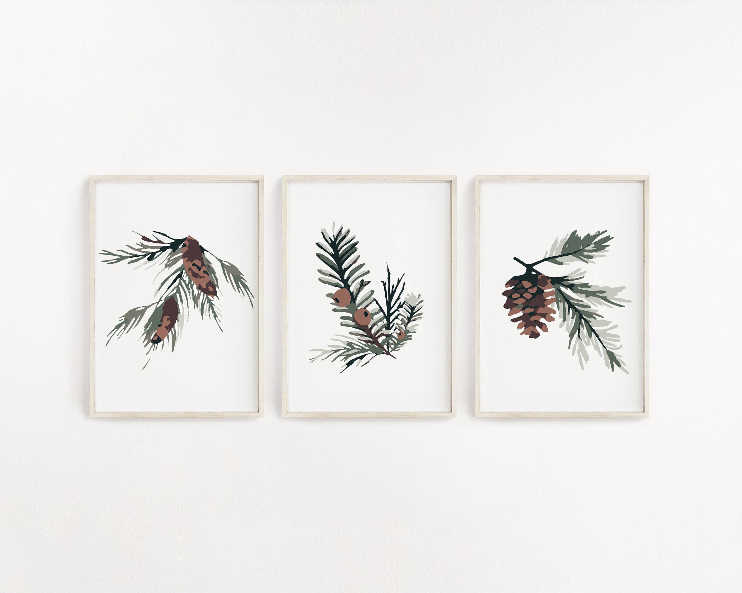 Winter Greenery Paint-By-Numbers kit