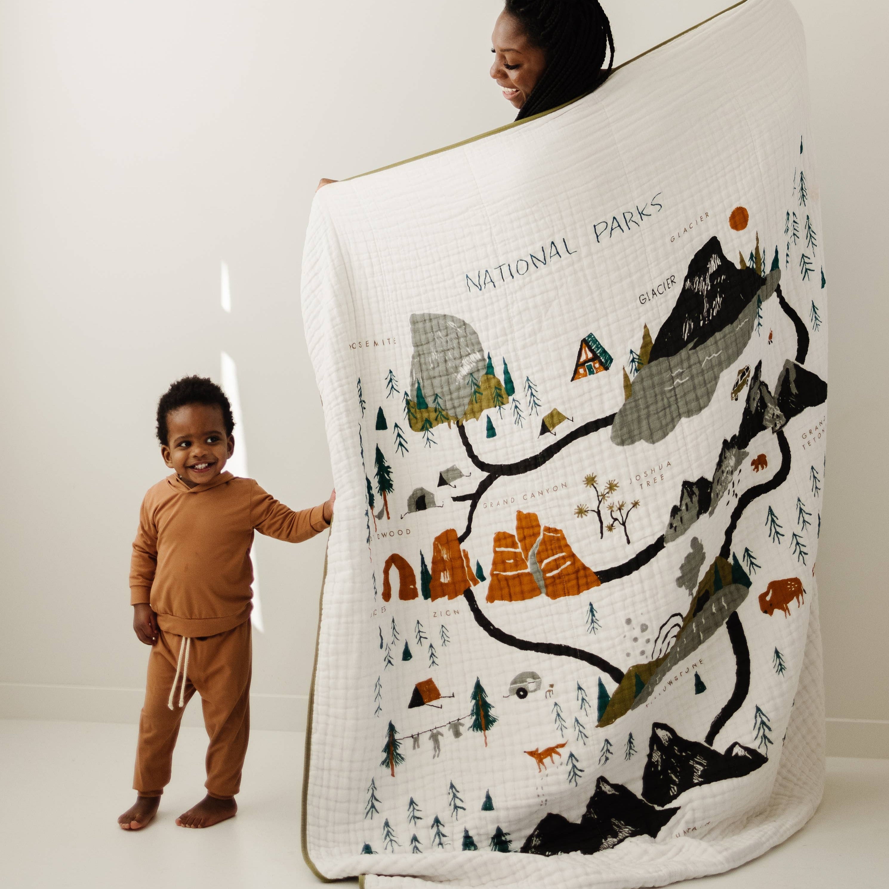 national parks cozy muslin quilt twin size blanket