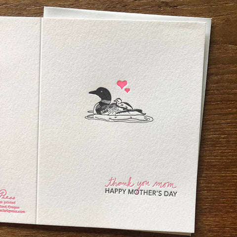 Mama Loon Mother's Day Letterpress Card