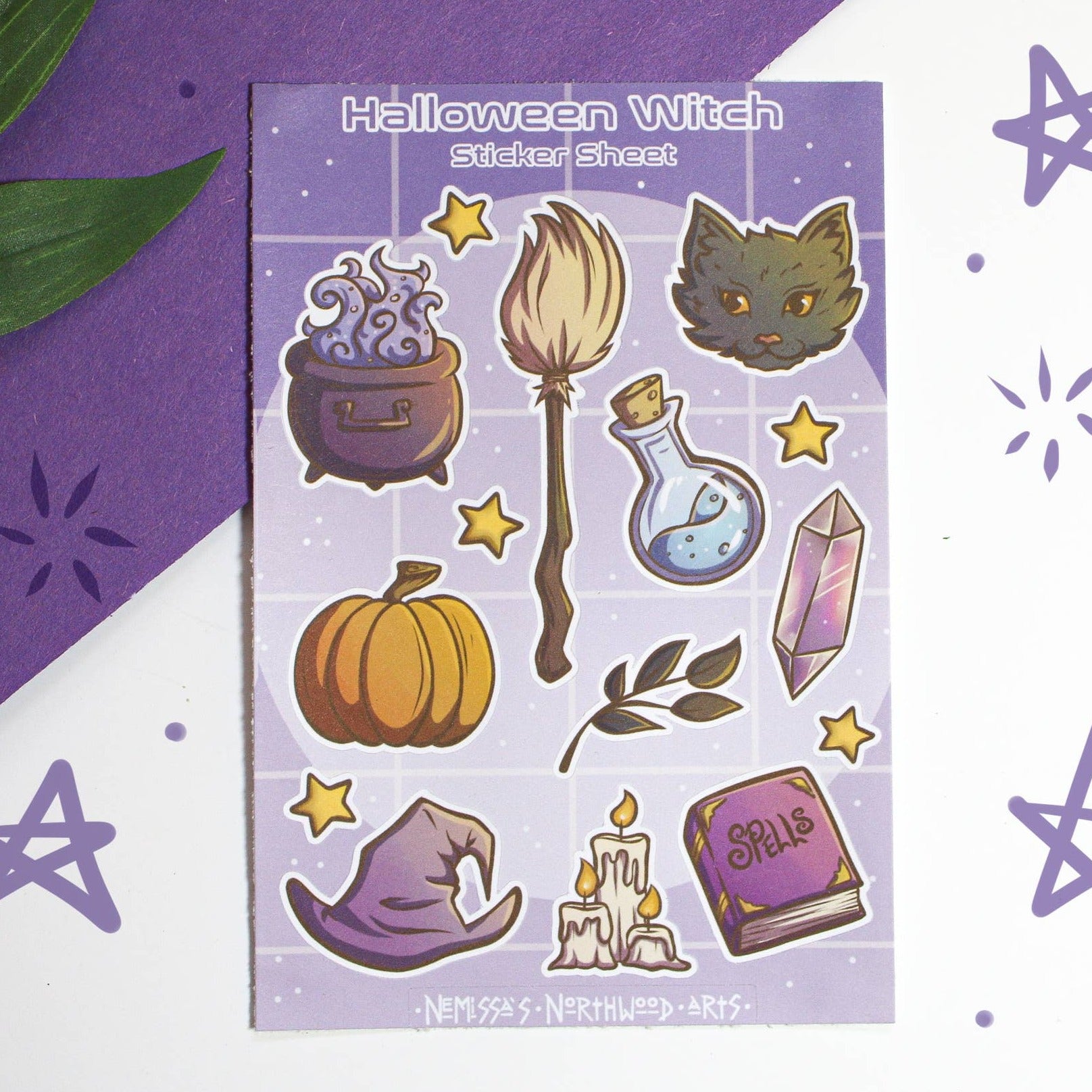 Witchy Halloween Sticker Sheet