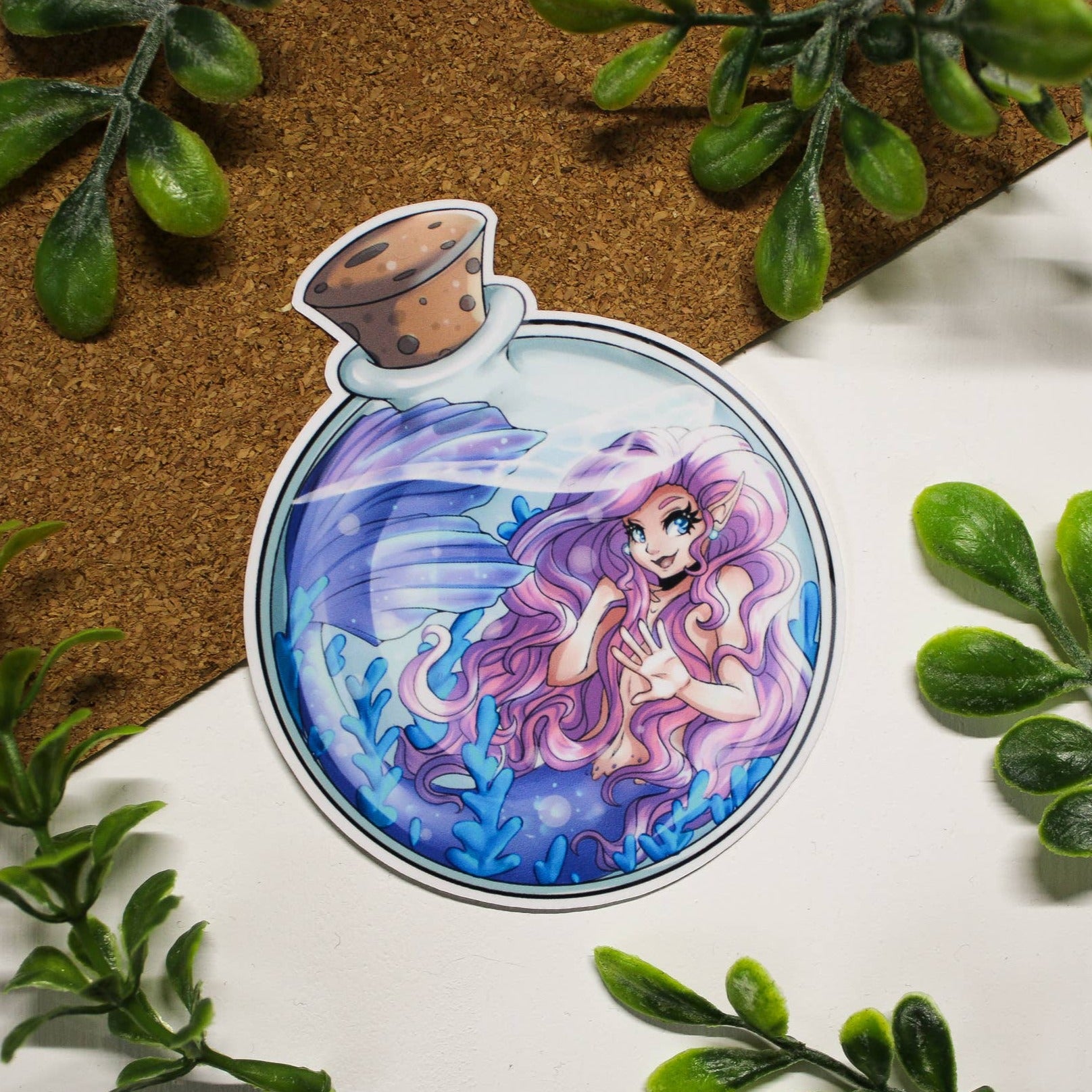 Mermaid in a Bottle Sticker