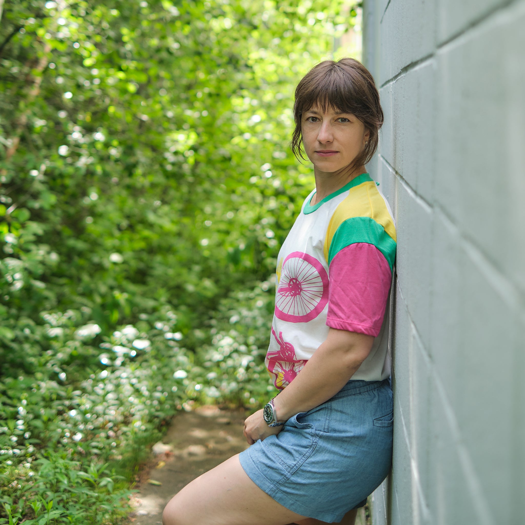 Women's Chevron Mountain Bike Raglan Tee