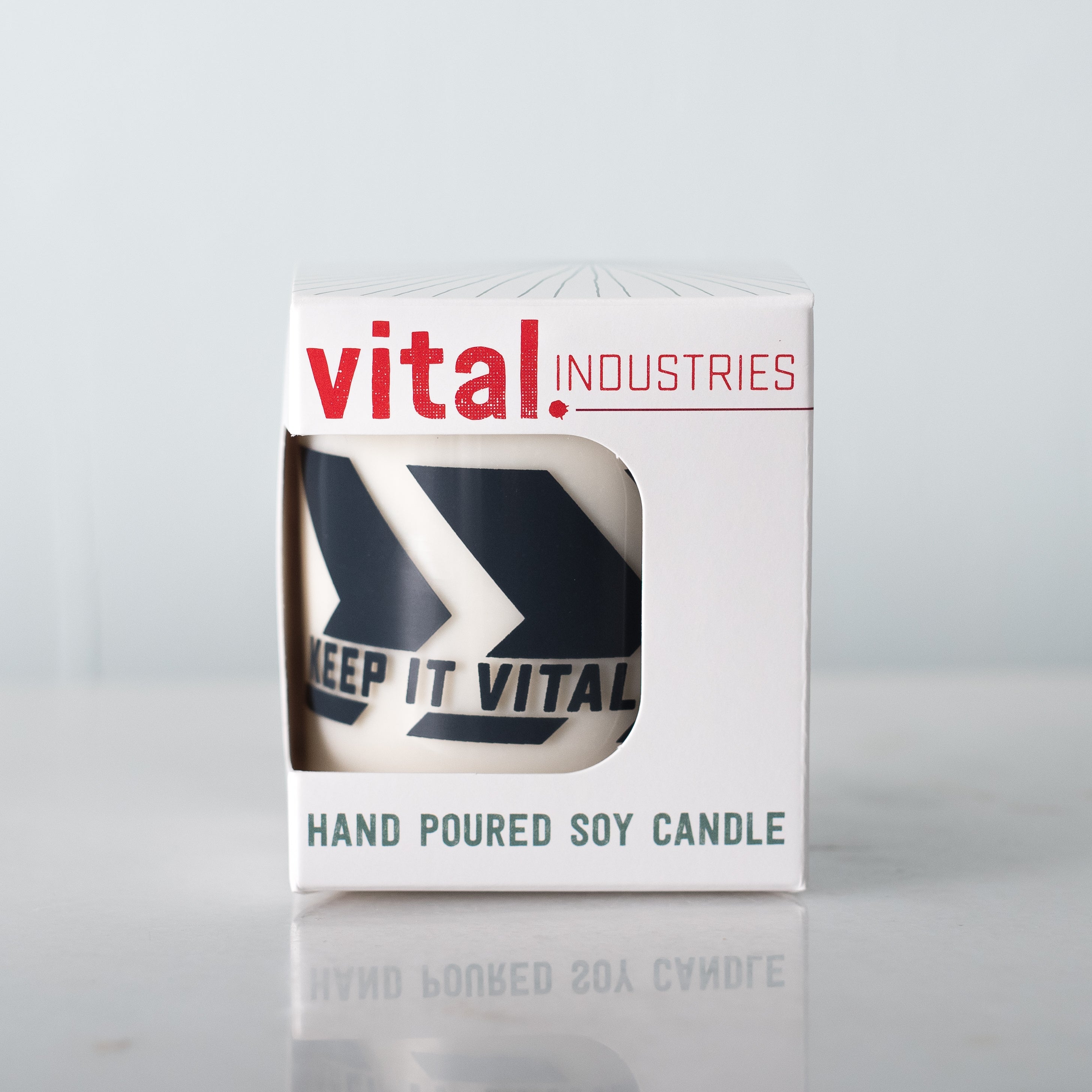 Vital Industries hand poured soy wax candle box
