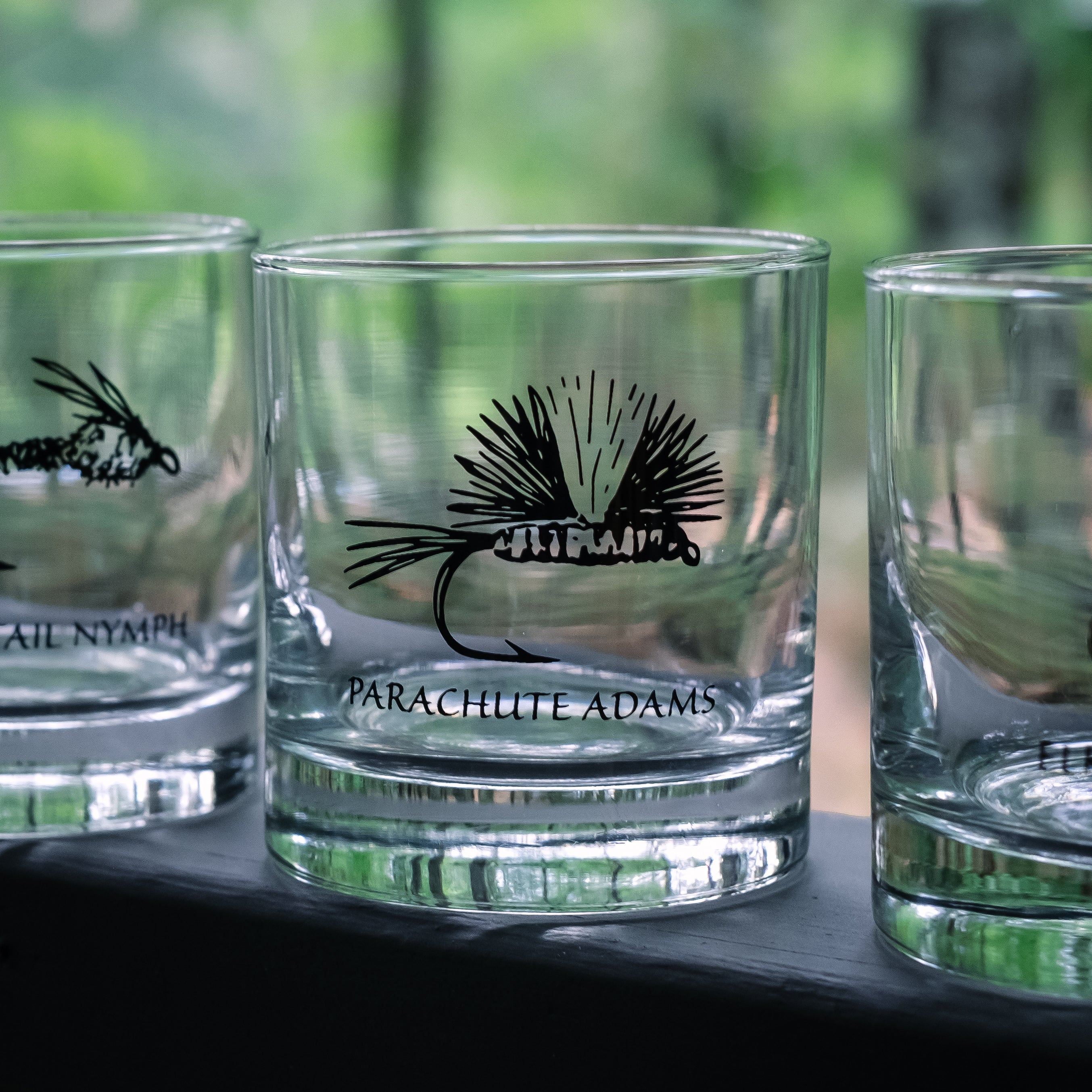 Fly Fishing buy Cocktail Glasses- SET of 2 (Pheasant Tail Nymph & Wooly Bugger)