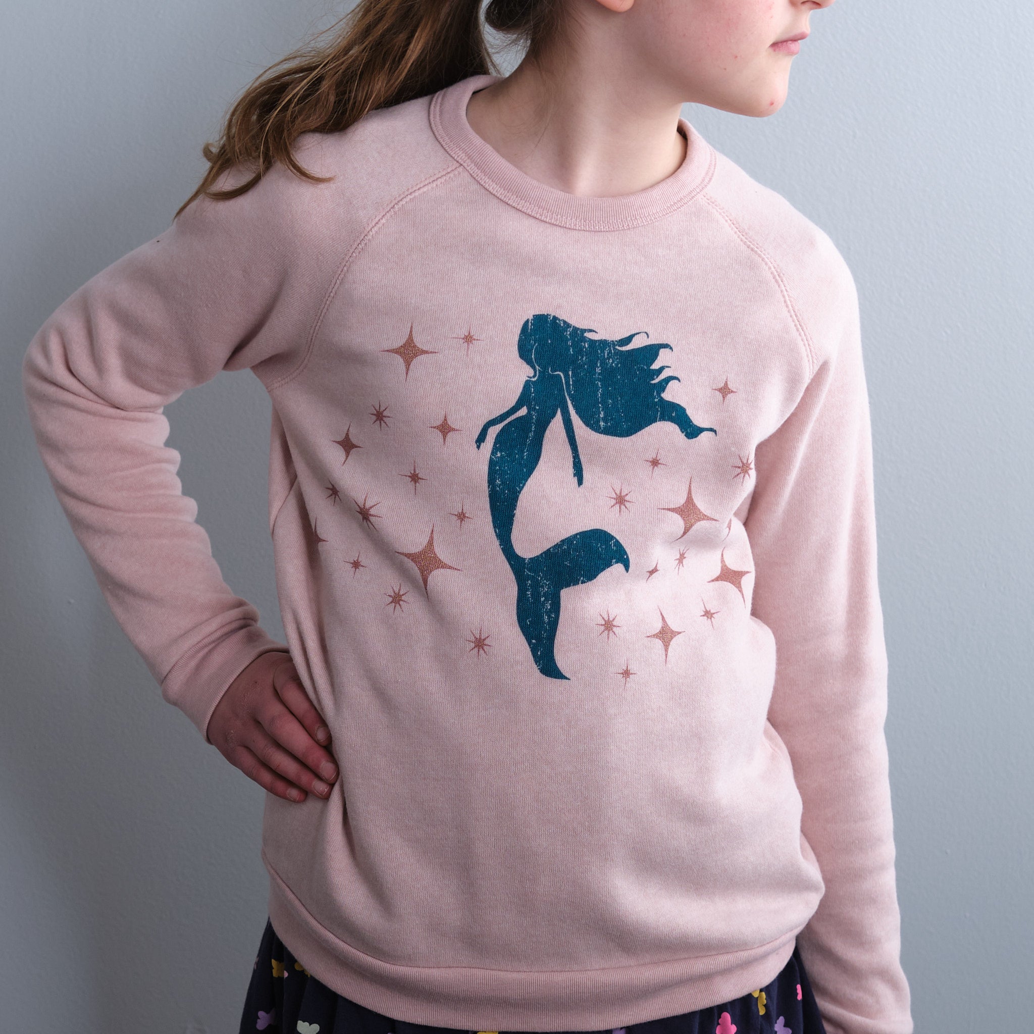 Girls Mermaid Graphic Sweatshirt