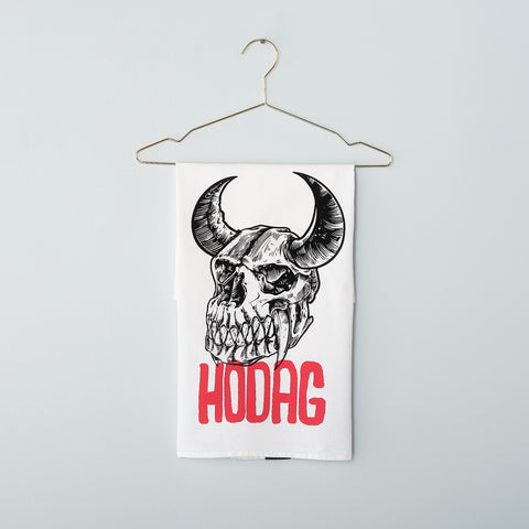 Hodag Skull Deluxe Floursack Tea Towel