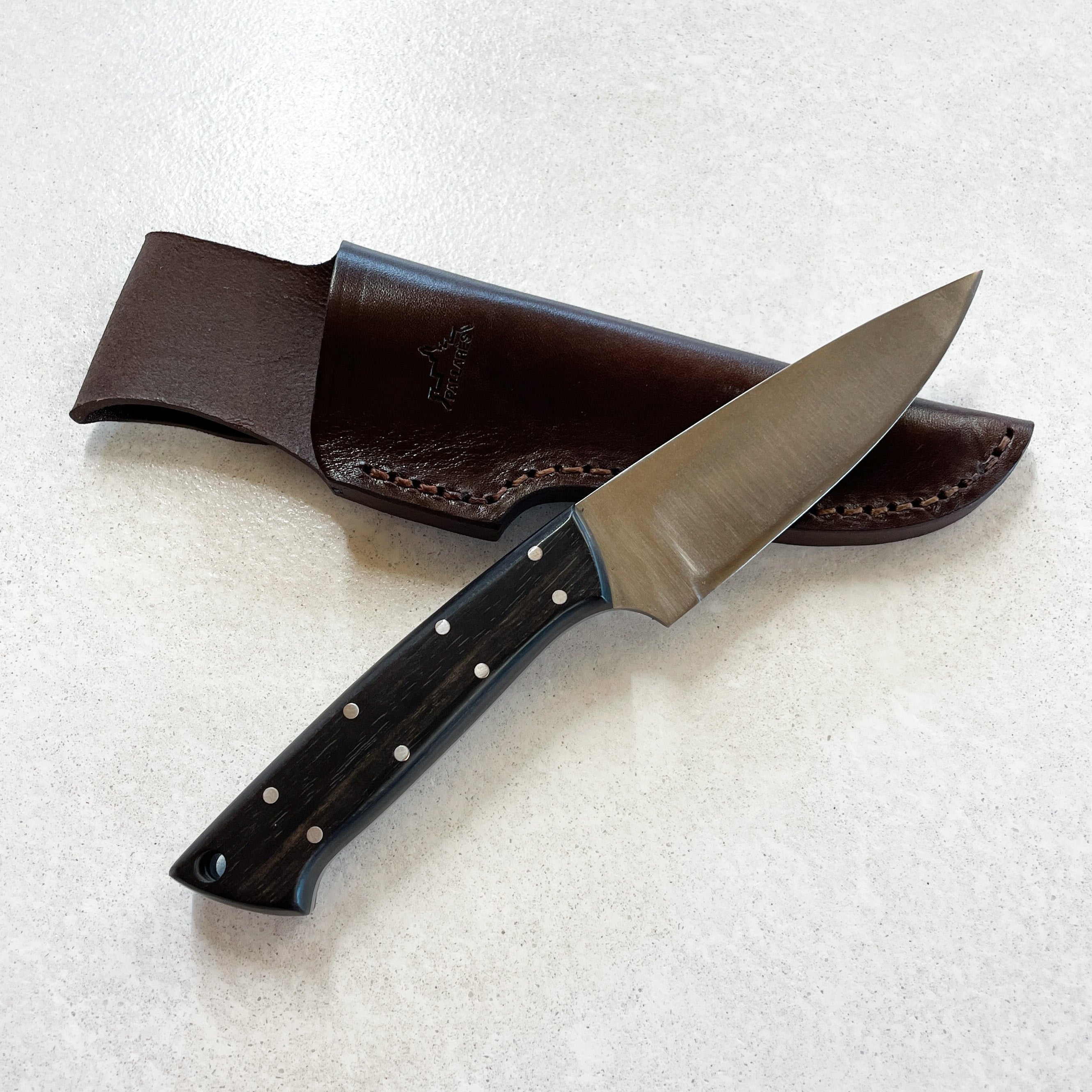 Hunting Knife Nº4 (4 mm - 11 cm) Carbon Steel Ebony Handle with Sheath