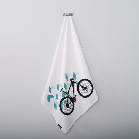 Mountain Bike Chevron Tea Towel