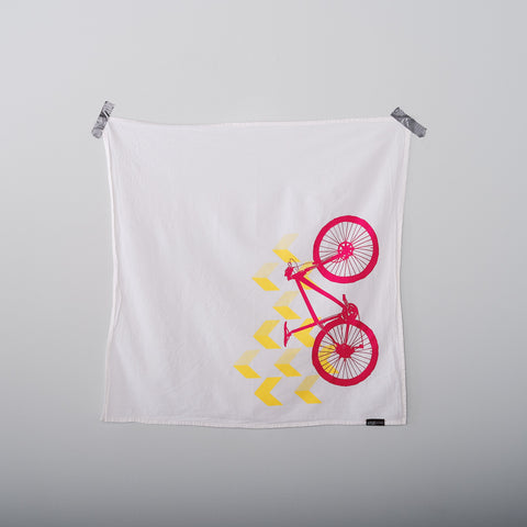 Mountain Bike Chevron Tea Towel
