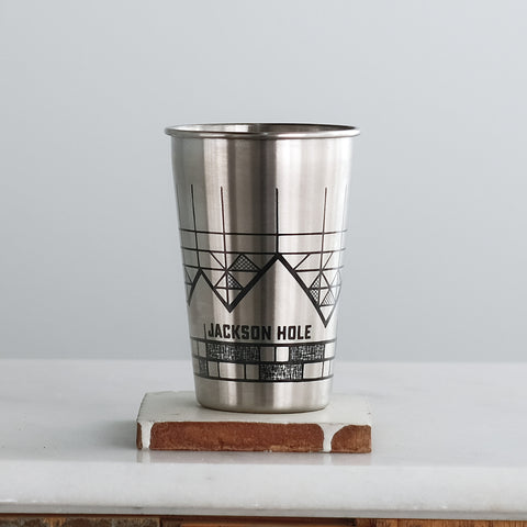 Name Drop Geometric Mountain Stainless Steel Tumbler - Set of 6