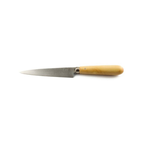 Pointed Knife Round Boxwood Handle Carbon Steel