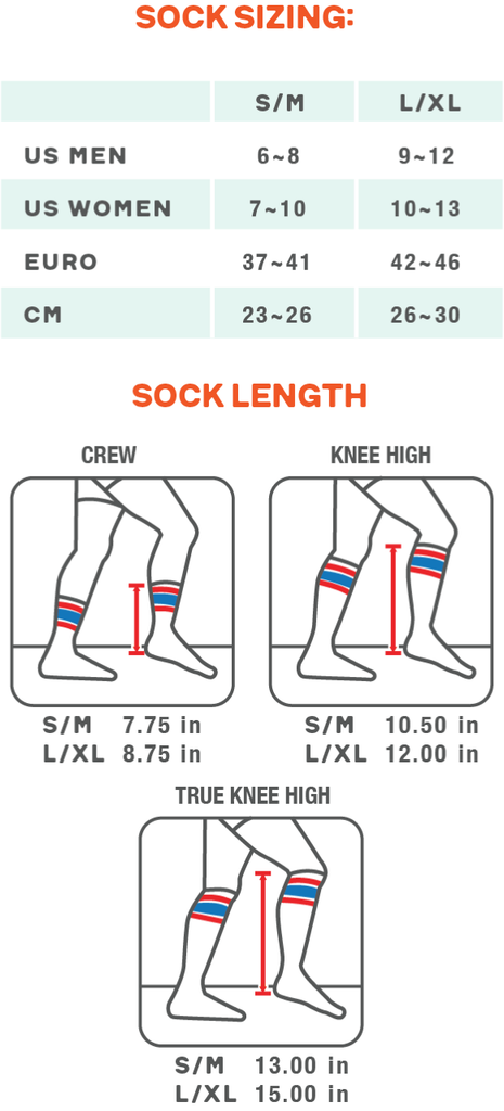 Socco US made socks, Knee High