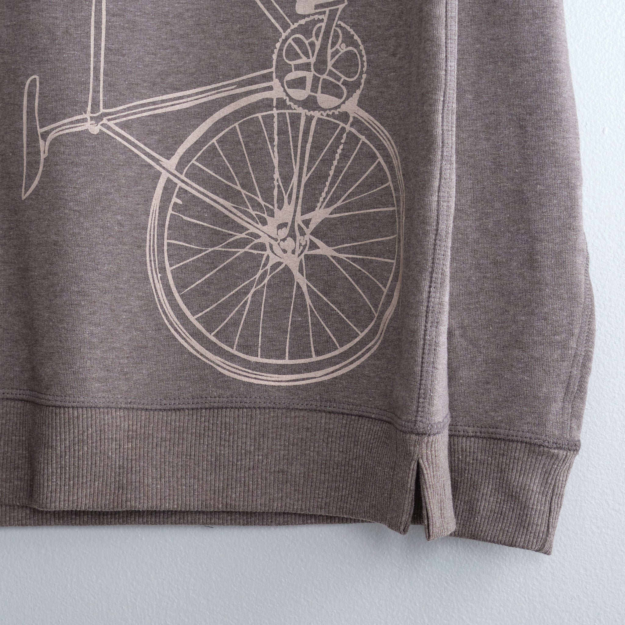 Womens Fixie Bicycle French Terry Reversible Sweatshirt