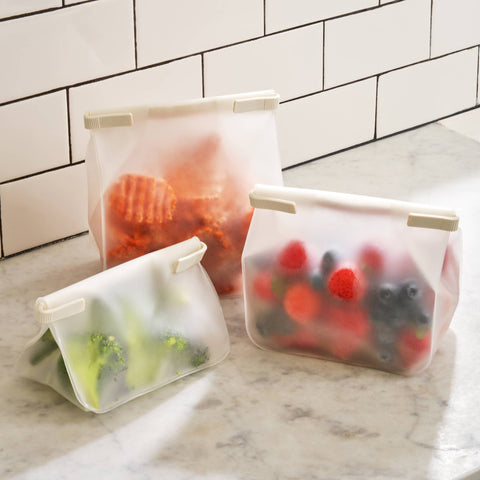 Roll Tight Freezer Storage Bags - Set of 3 Assorted Sizes