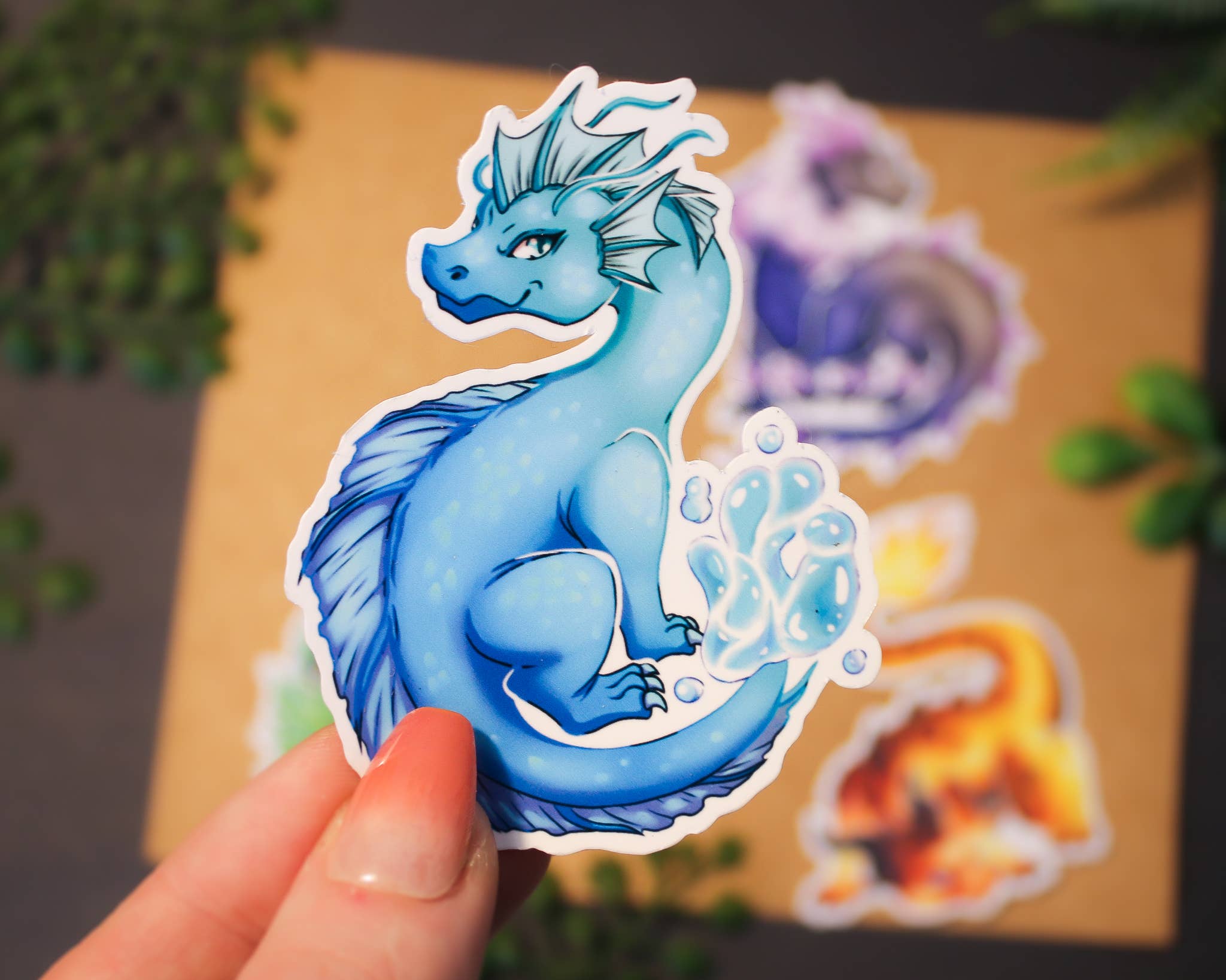 Elemental Dragon Sticker 4 Pack