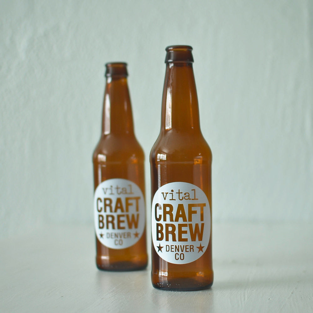 Custom Printed Beer Bottles, 72 - 12 oz bottles