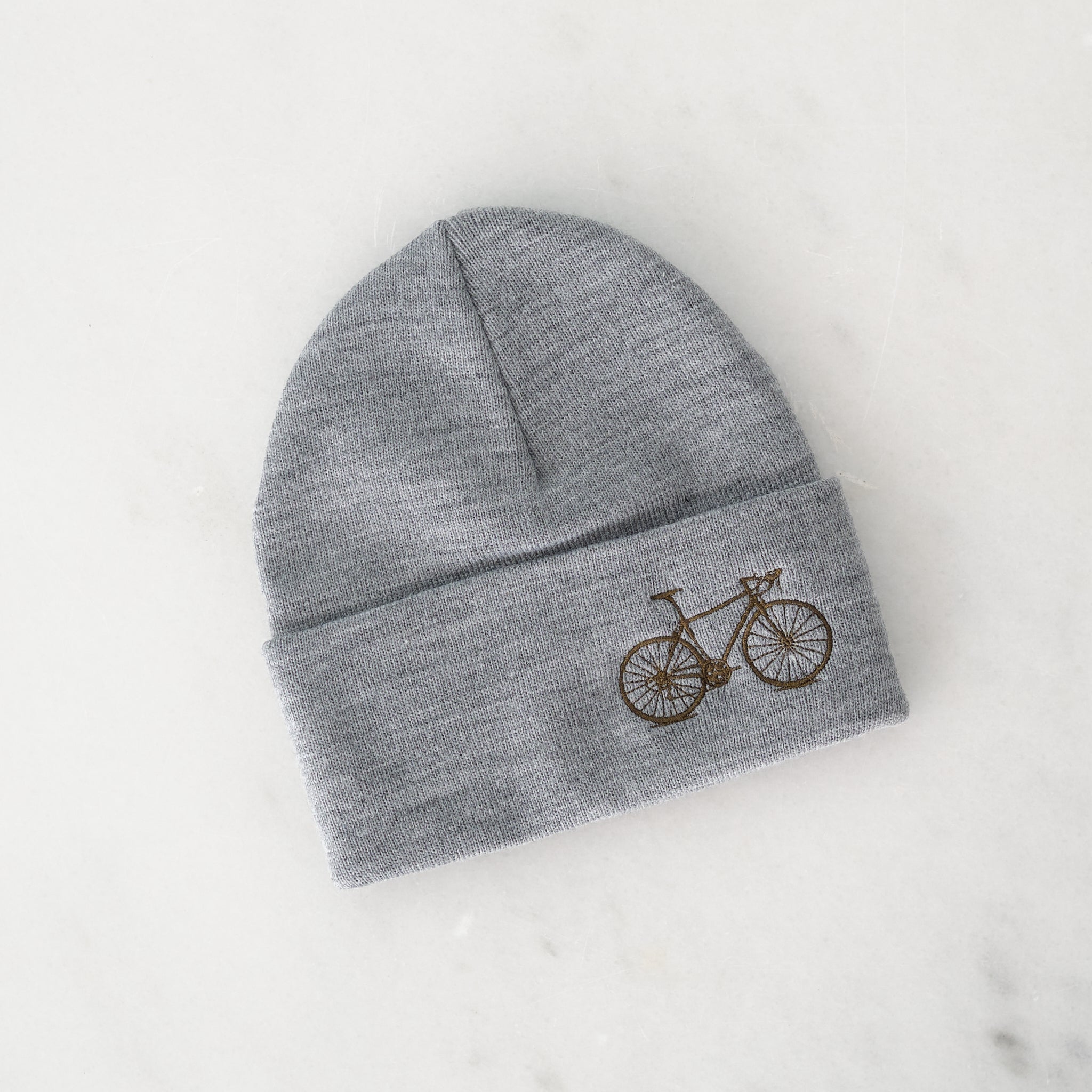 Cuffed Beanie with embroidered Bicycle