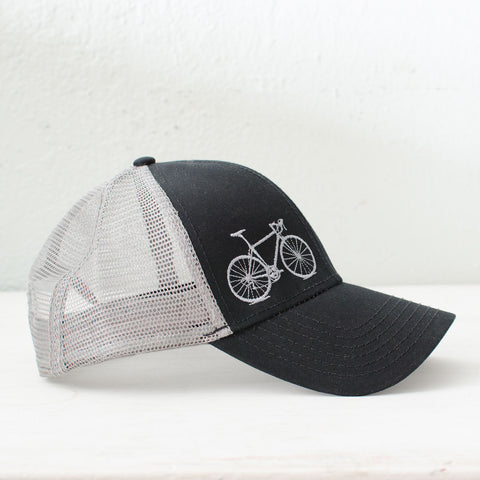 Road Bike Trucker Hat - Black